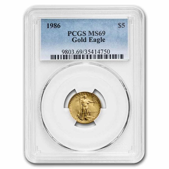 1986 1/10 oz American Gold Eagle MS-69 PCGS 1986 1/10 oz American Gold Eagle MS-69 PCGS