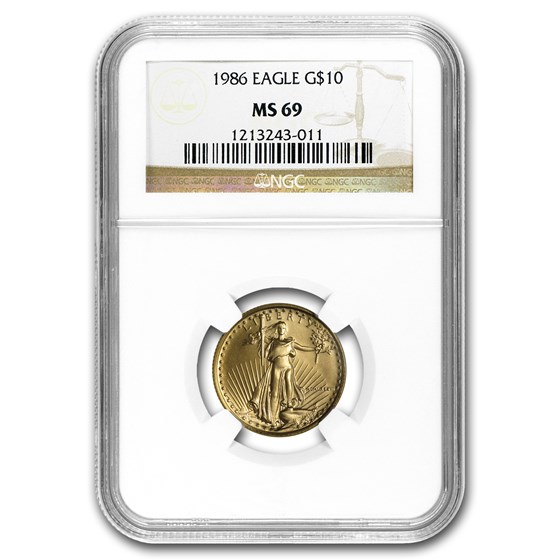 1986 1/4 oz American Gold Eagle MS-69 NGC