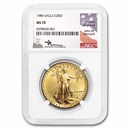 1986 1 oz American Gold Eagle MS-70 NGC