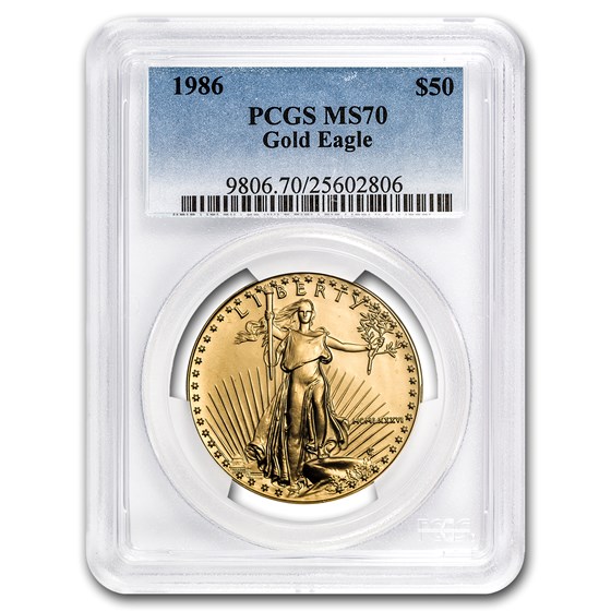 1986 1 oz American Gold Eagle MS-70 PCGS 1986 1 oz American Gold Eagle MS-70 PCGS