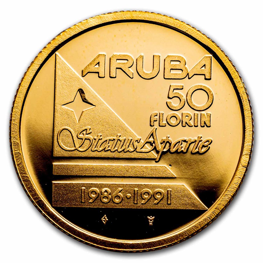Buy 19861991 Aruba Gold 50 Florin Proof APMEX