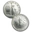 1986 2-Coin Statue of Liberty Set BU (w/Box & COA)
