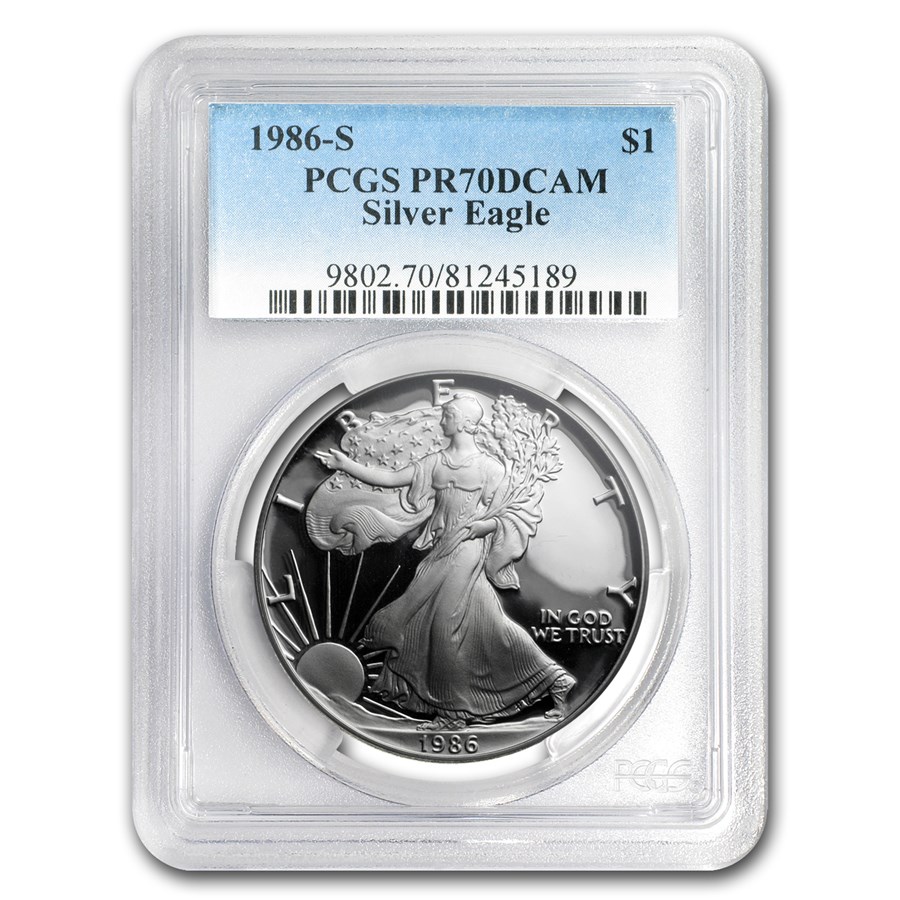 1986-2020 34-Coin Proof American Silver Eagle Set PR-70 PCGS