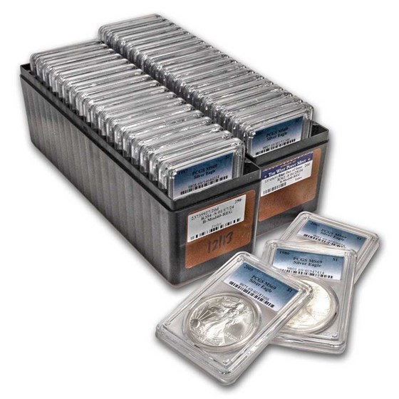 1986-2024 40-Coin Silver Eagle Set MS-69 PCGS (w/PCGS Boxes) 1986-2024 40-Coin Silver Eagle Set MS-69 PCGS (w/PCGS Boxes)