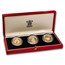 1986-89-91 Great Britain 3-Coin Gold Double Sovereign Proof Set