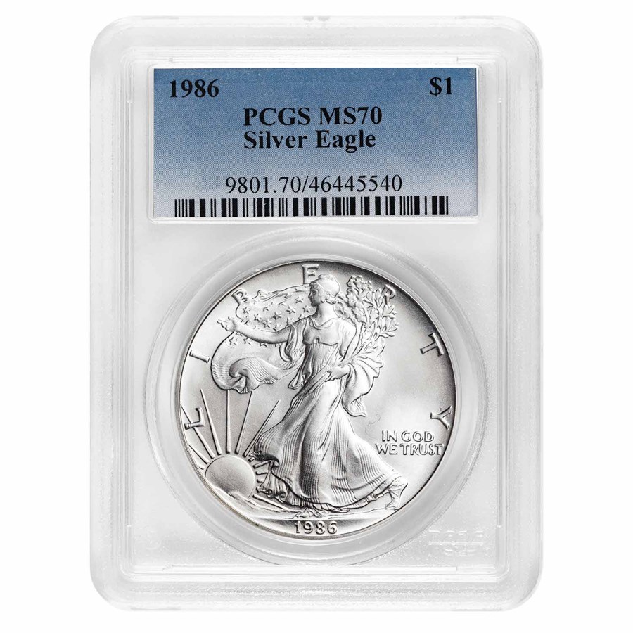 1986 American Silver Eagle MS-70 PCGS
