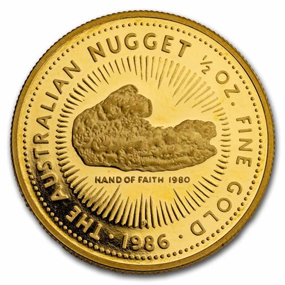 1986 Australia 1/2 oz Proof Gold Nugget (No Capsule) 1986 Australia 1/2 oz Proof Gold Nugget (No Capsule)