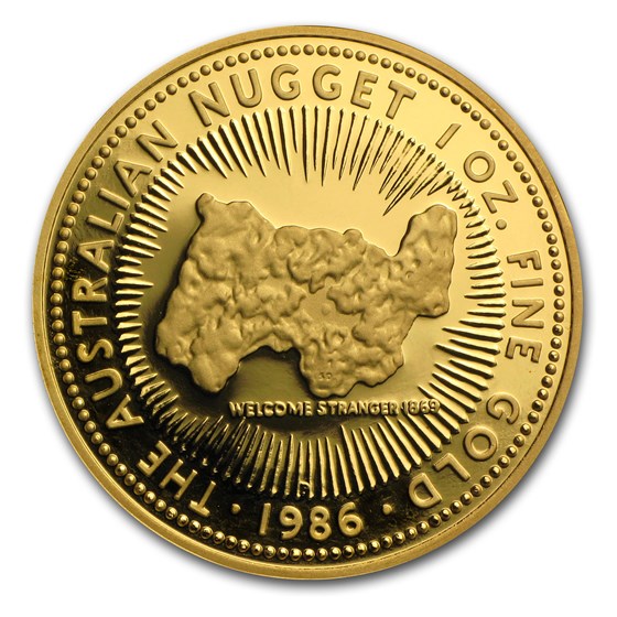 1986 Australia 1 oz Proof Gold Nugget 1986 Australia 1 oz Proof Gold Nugget
