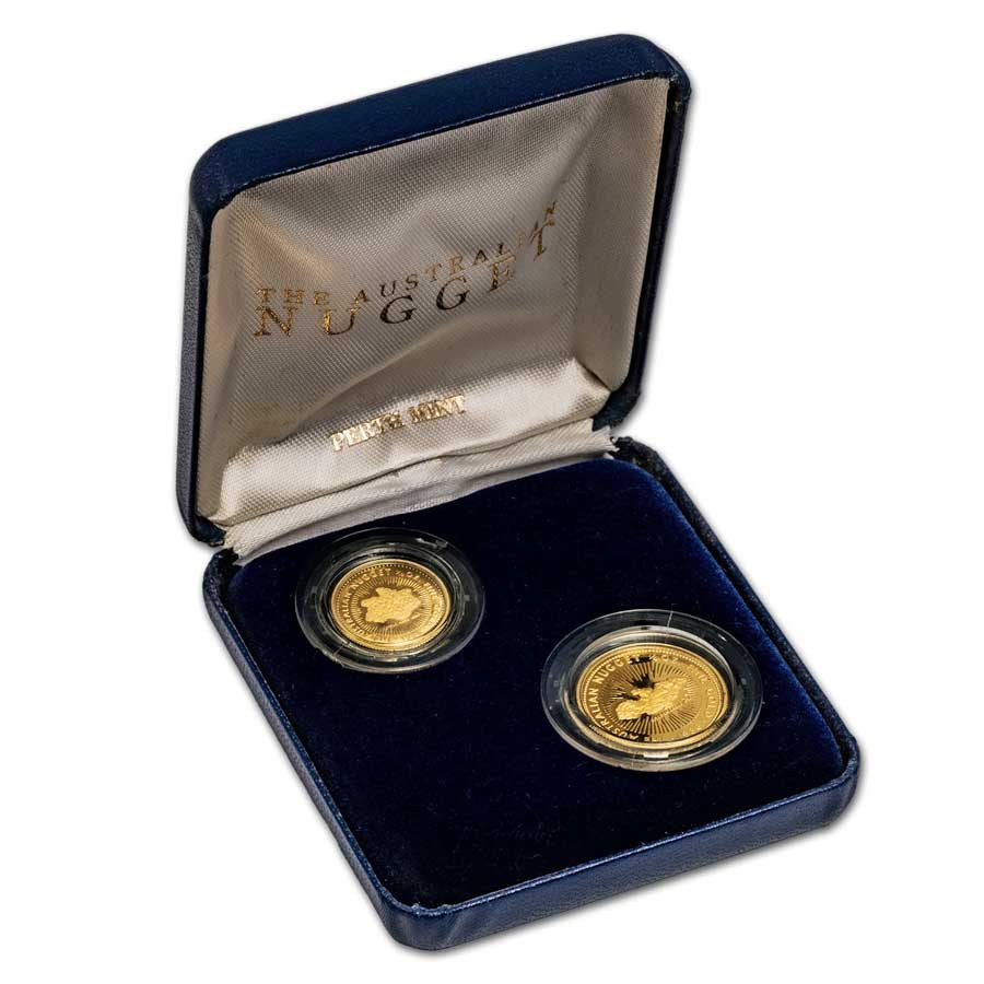 1986 Australia 2-coin Gold Nugget Proof Set