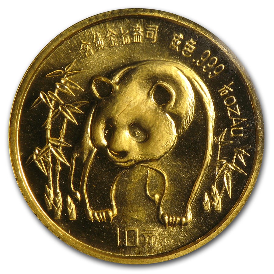 1986 China 1/10 oz Gold Panda BU (Sealed)