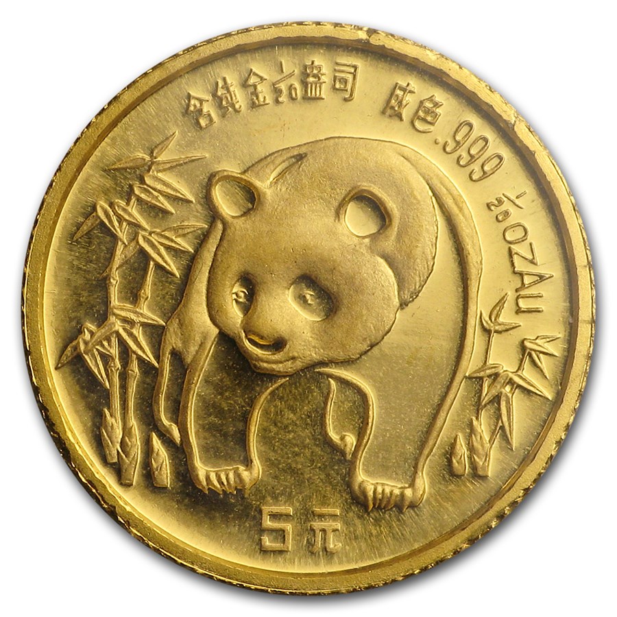1986 China 1/20 oz Gold Panda BU (Sealed)