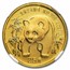 1986 China 1/4 oz Gold Panda MS-68 NGC