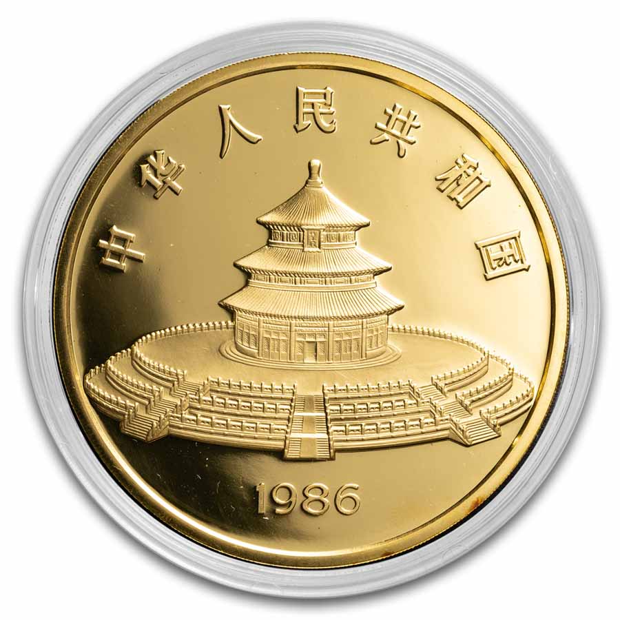 Buy 1986 China 12 oz Gold Panda Proof (In Capsule) | APMEX