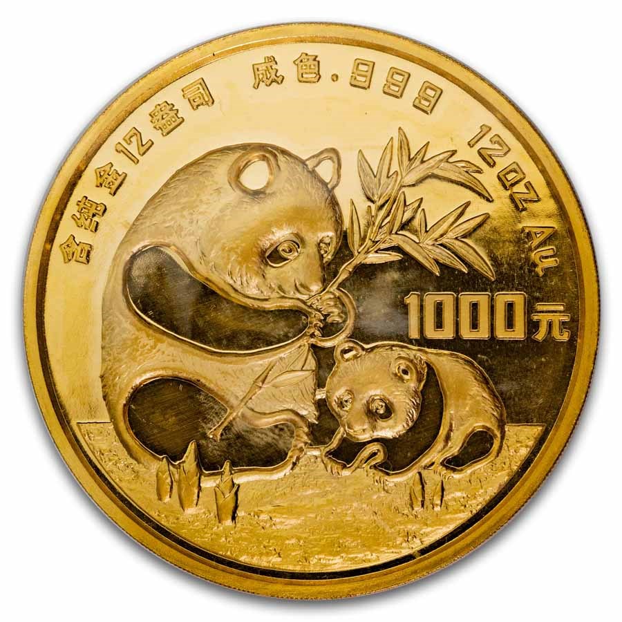 1986 China 12 oz Gold Panda Proof (Sealed)