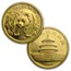1986 China 5-Coin Gold Panda Set BU (Sealed)