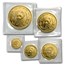 1986 China 5-Coin Gold Panda Set BU (Sealed)