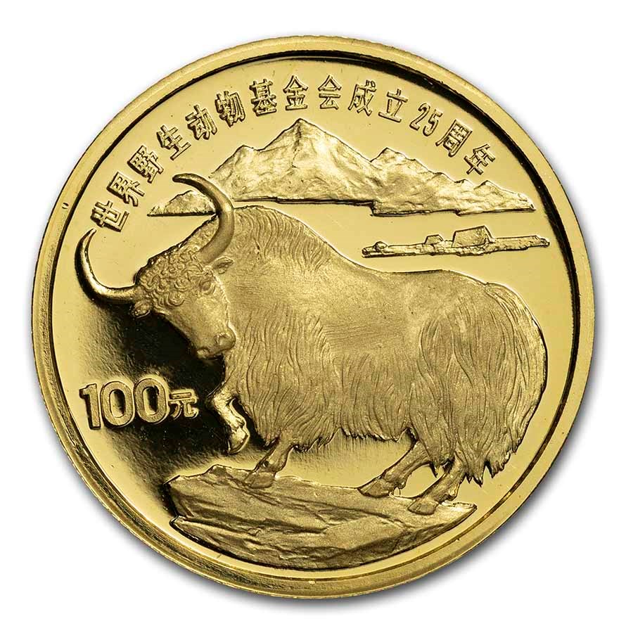 Buy 1986 China Gold 100 Yuan Yak (World Wildlife Fund) | APMEX