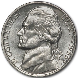 1986-D Jefferson Nickel BU