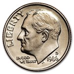 1986-D Roosevelt Dime 50-Coin Roll BU