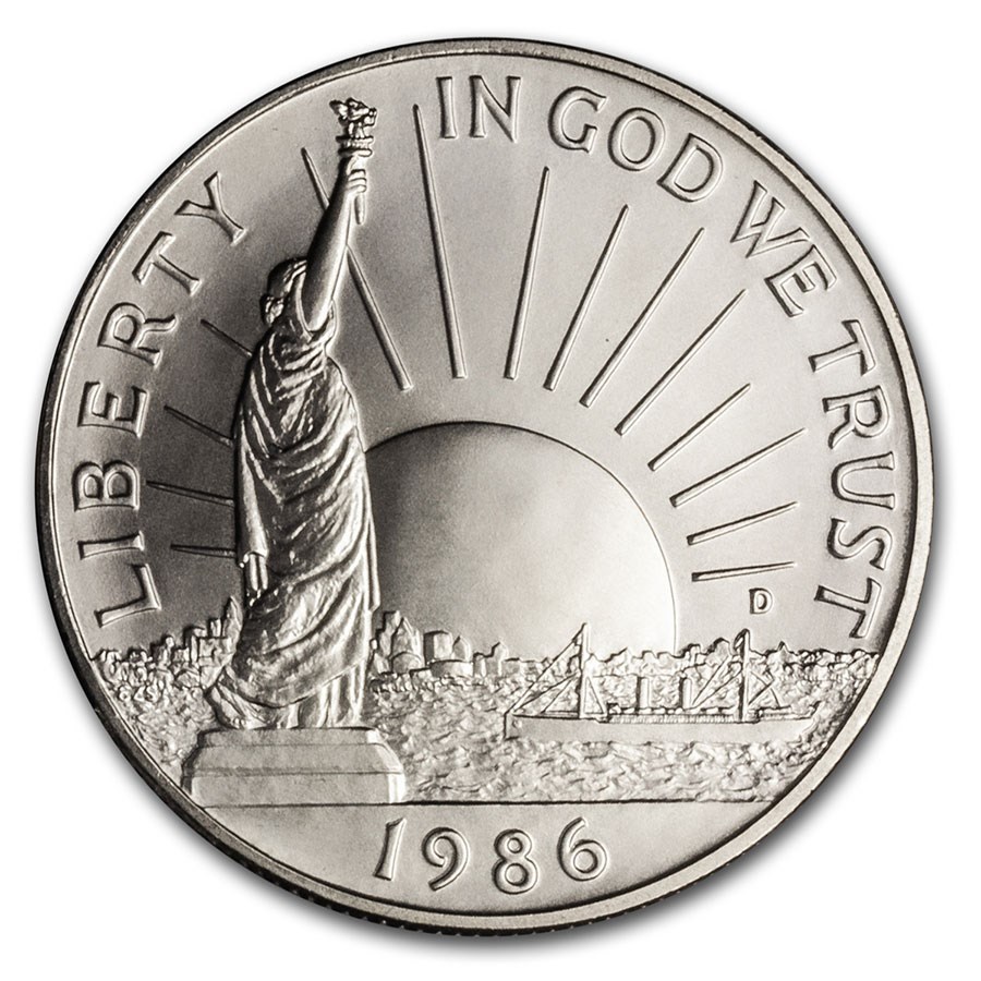 1986-D Statue of Liberty 1/2 Dollar Clad Commem BU (Coin Only)