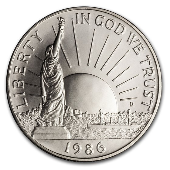 1986-D Statue of Liberty 1/2 Dollar Clad Commem BU (Coin Only) 1986-D Statue of Liberty 1/2 Dollar Clad Commem BU (Coin Only)