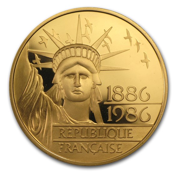 1986 France Gold 100 Francs Statue of Liberty Proof 1986 France Gold 100 Francs Statue of Liberty Proof