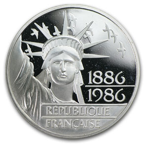 完全未使用級 1986年 PMG 64 EPQ フランス France Buy 1986 France Silver 100 Francs Statue of Liberty Pf | APMEX