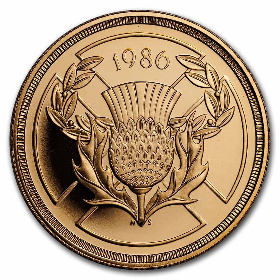 1986 Great Britain Gold £2 Pounds Proof (Commonwealth Games)