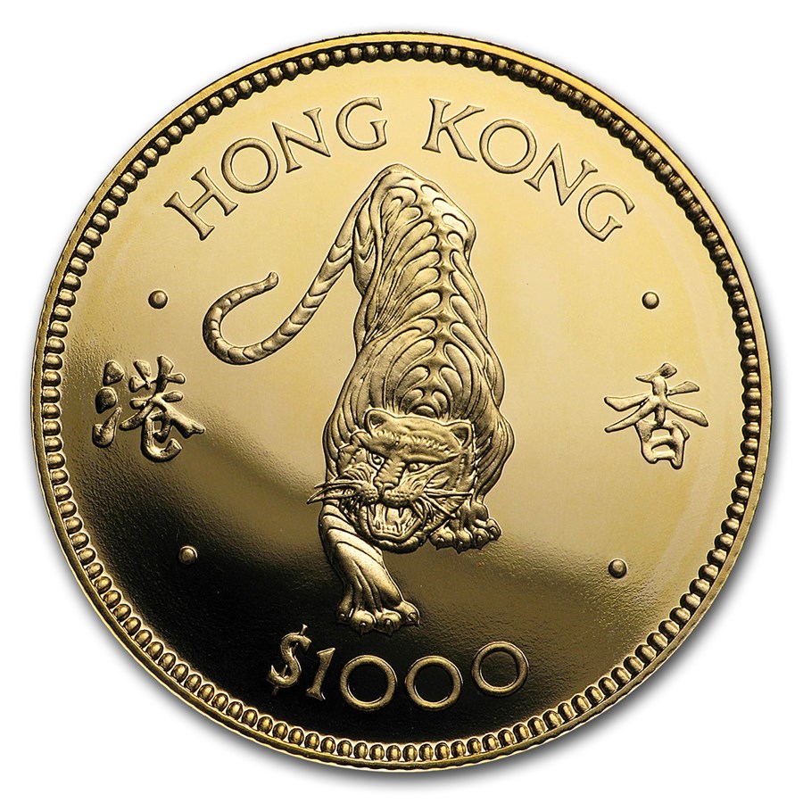 Buy 1986 Hong Kong Gold 1,000 Year of the Tiger Proof APMEX