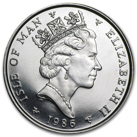 1986 Isle of Man 1 oz Platinum Noble BU (Pobjoy Mint)