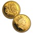 1986 Isle of Man Angel 5-Coin Gold Proof Set