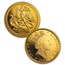 1986 Isle of Man Angel 5-Coin Gold Proof Set
