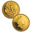 1986 Isle of Man Angel 5-Coin Gold Proof Set