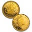 1986 Isle of Man Angel 5-Coin Gold Proof Set