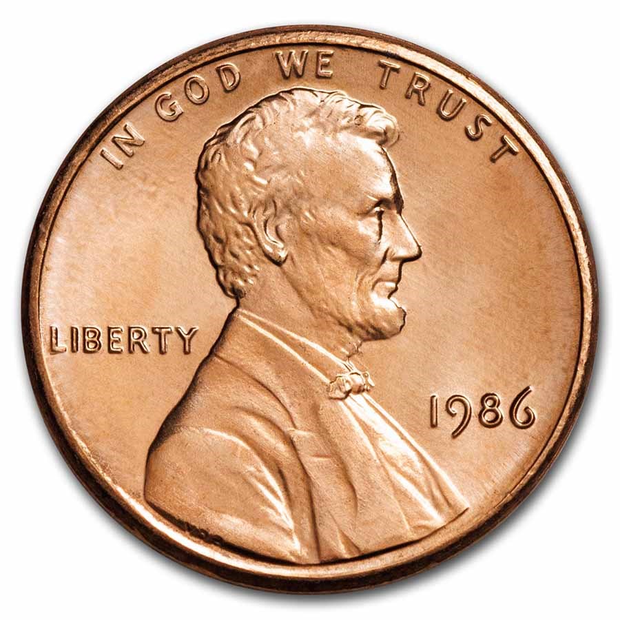 1986 Lincoln Cent BU (Red)