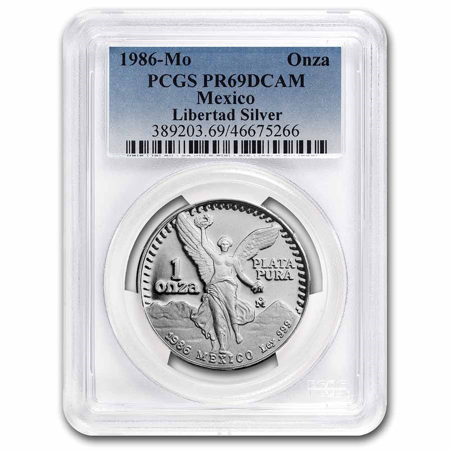 1986 Mexico 1 oz Proof Silver Libertad PR-69 PCGS