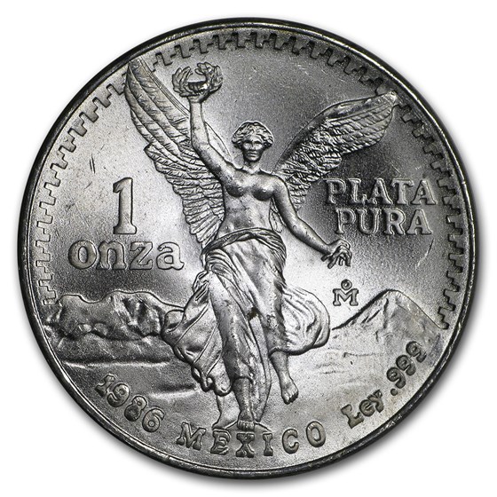 1986 Mexico 1 oz Silver Libertad (Abrasions) 1986 Mexico 1 oz Silver Libertad (Abrasions)