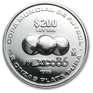 Buy 1986 Mexican 2 oz Silver 200 Pesos | APMEX