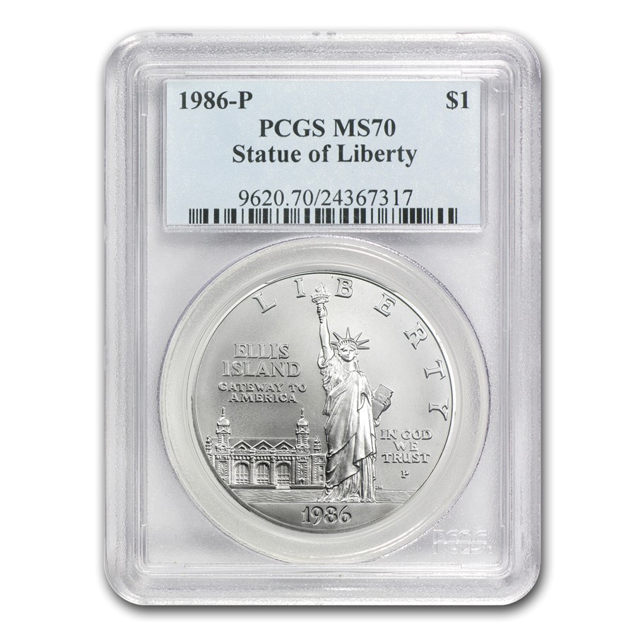 1986-P Statue of Liberty $1 Silver Commem MS-70 PCGS