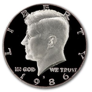 1986-S Kennedy Half Dollar Gem Proof 1986-S Kennedy Half Dollar Gem Proof