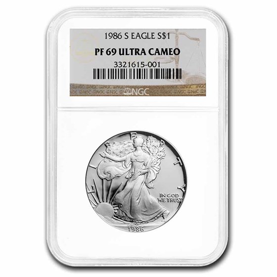 1986-S Proof American Silver Eagle PF-69 NGC