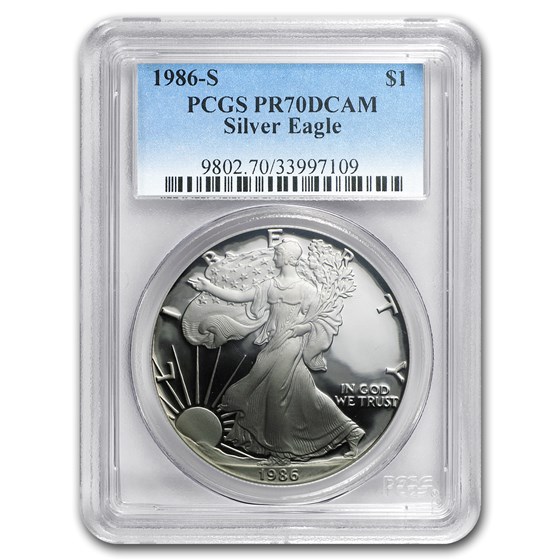 1986-S Proof American Silver Eagle PR-70 PCGS 1986-S Proof American Silver Eagle PR-70 PCGS