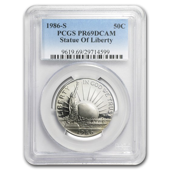 1986-S Statue of Liberty 1/2 Dollar Clad Commem PR-69 PCGS 1986-S Statue of Liberty 1/2 Dollar Clad Commem PR-69 PCGS