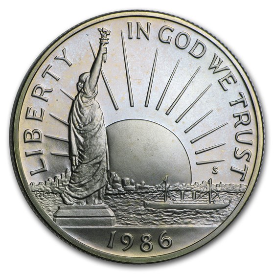 1986-S Statue of Liberty 1/2 Dollar Clad Commem Prf (w/Box & COA) 1986-S Statue of Liberty 1/2 Dollar Clad Commem Prf (w/Box & COA)