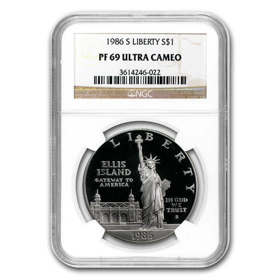 1986-S Statue of Liberty $1 Silver Commem PF-69 NGC 1986-S Statue of Liberty $1 Silver Commem PF-69 NGC