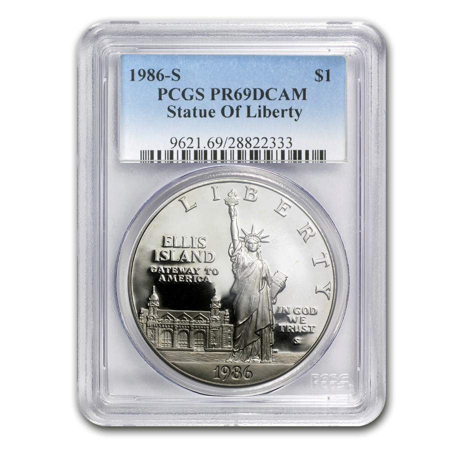 1986-S Statue of Liberty $1 Silver Commem PR-69 PCGS