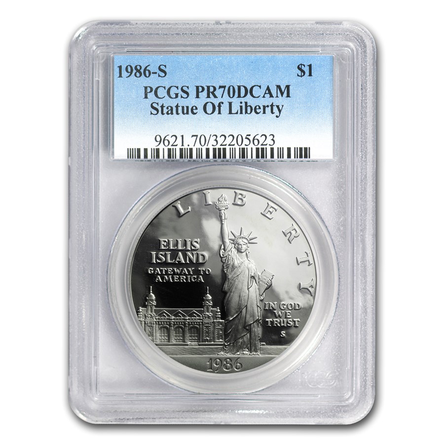 1986-S Statue of Liberty $1 Silver Commem PR-70 PCGS