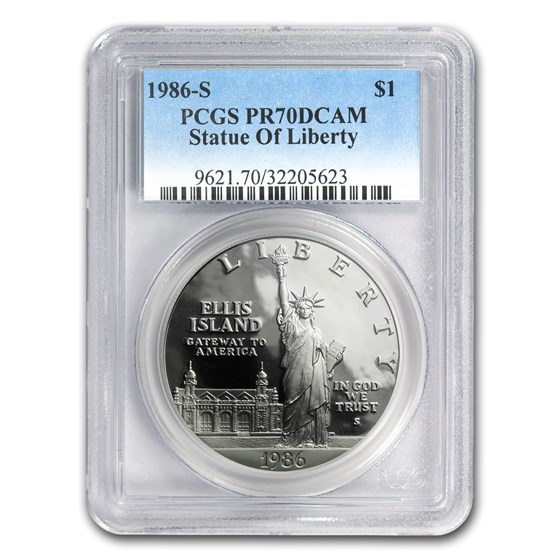 1986-S Statue of Liberty $1 Silver Commem PR-70 PCGS 1986-S Statue of Liberty $1 Silver Commem PR-70 PCGS