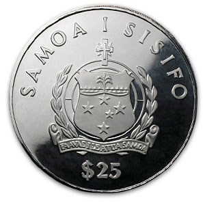 Buy 1986 Samoa 5 oz Silver 25 Tala Kon-Tiki Proof (coin only) | APMEX
