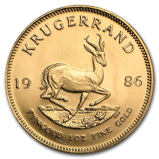 1986 South Africa 1 oz Gold Krugerrand BU 1986 South Africa 1 oz Gold Krugerrand BU